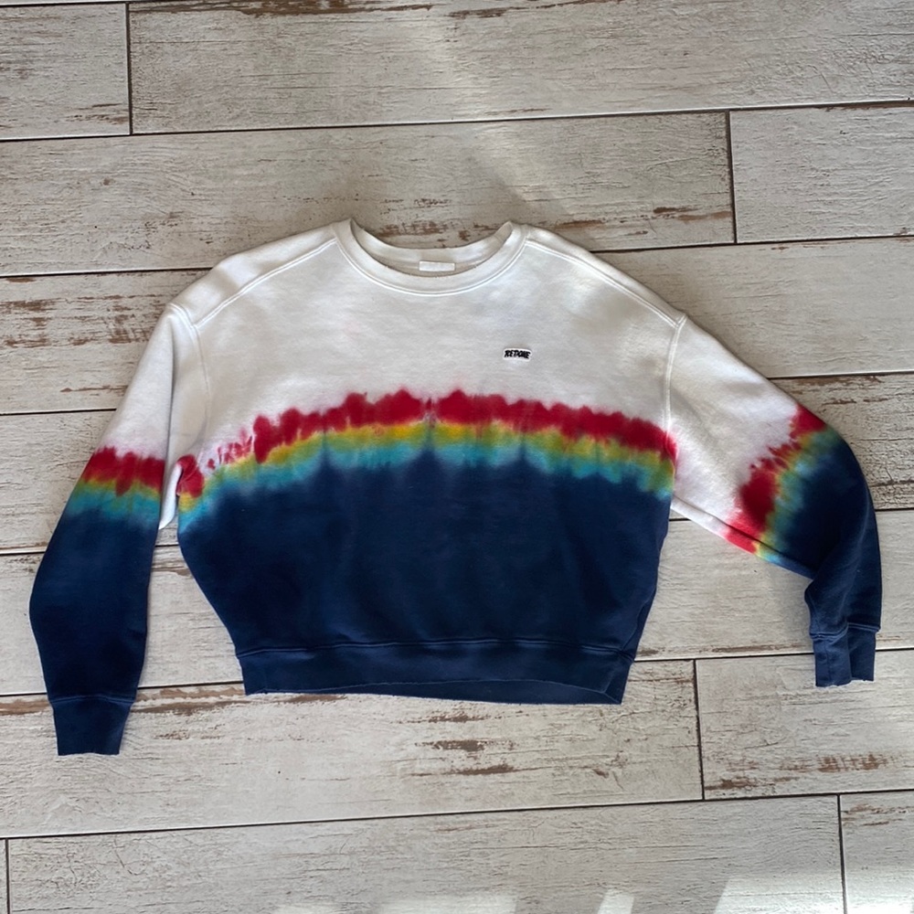 Re/Done Tie Dyed Sweatshirt